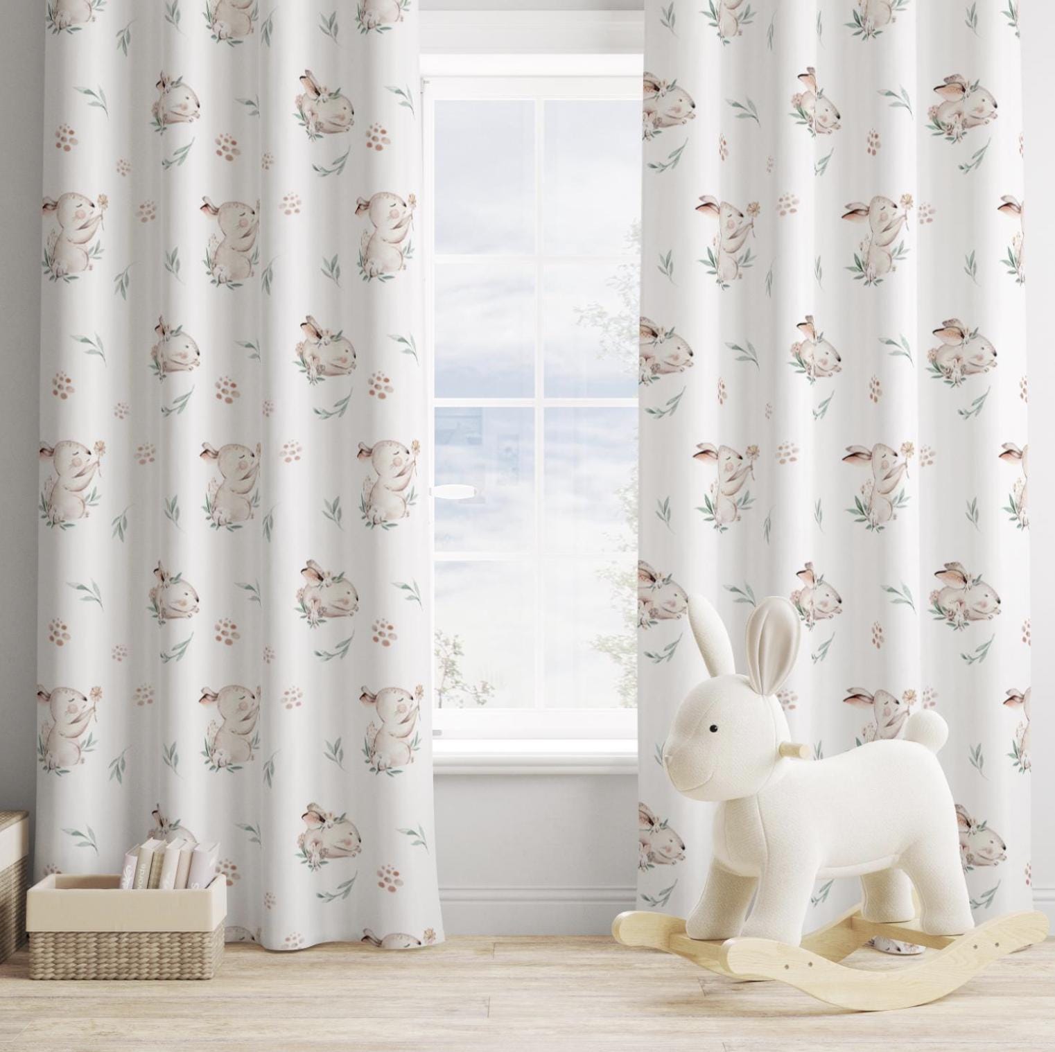 Cute Little Bunny - Curtains (Standard or Blackout)