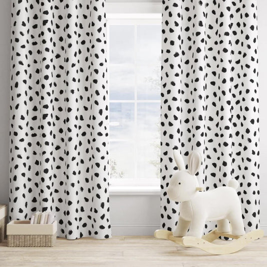 Dalmatian Spots Curtains, Nursery Curtains Blackout or Non Blackout, Curtains with Eyelets, Width 860cm x Length 145cm - Extra wide curtains