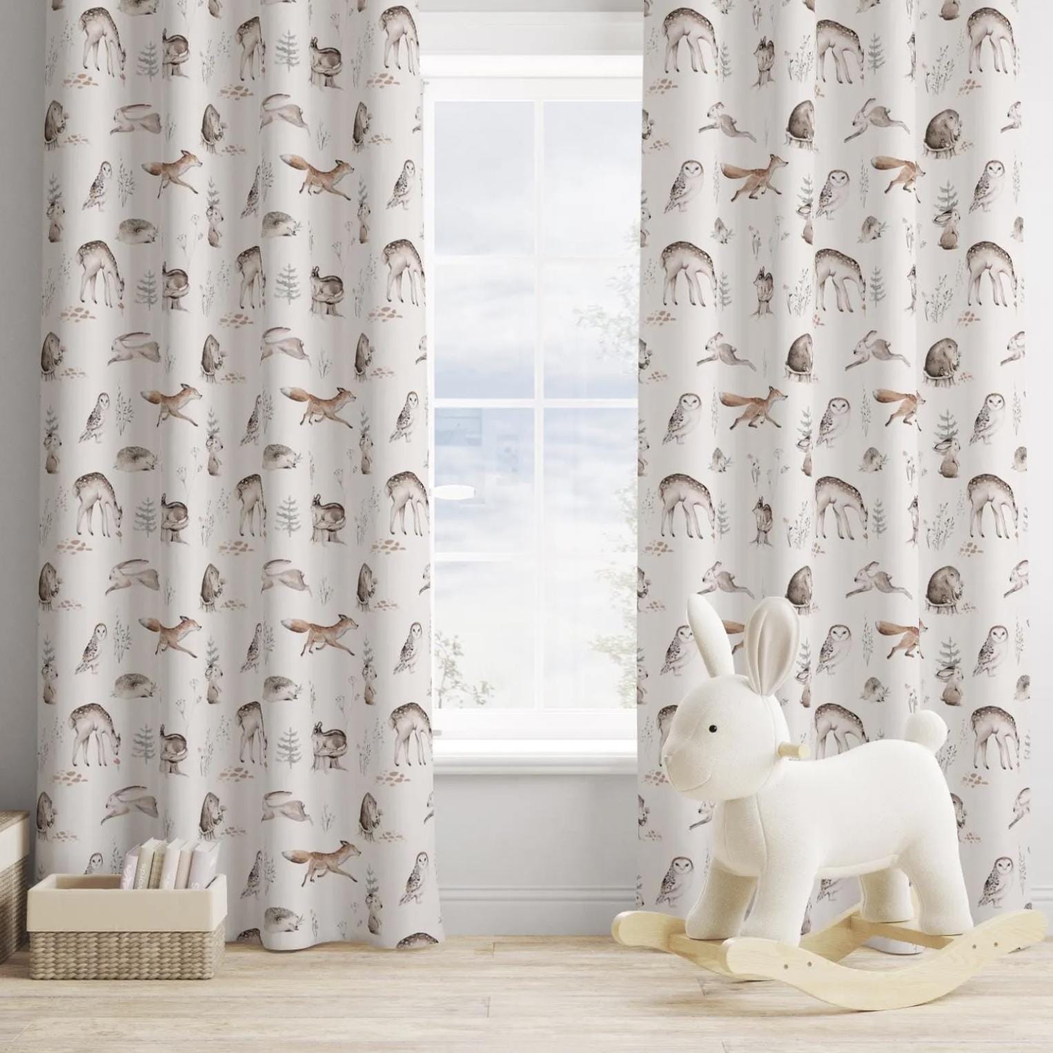 Woodland Hedgehog - Curtains (Standard or Blackout)
