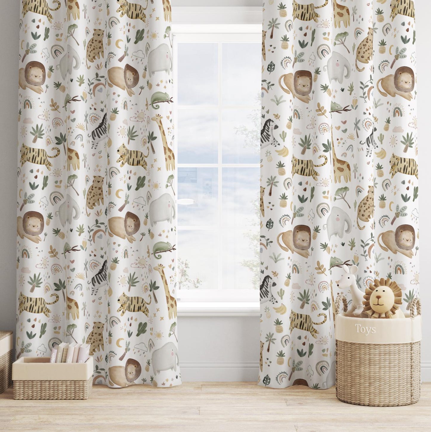 Safari Doodles - Curtains (Standard or Blackout)
