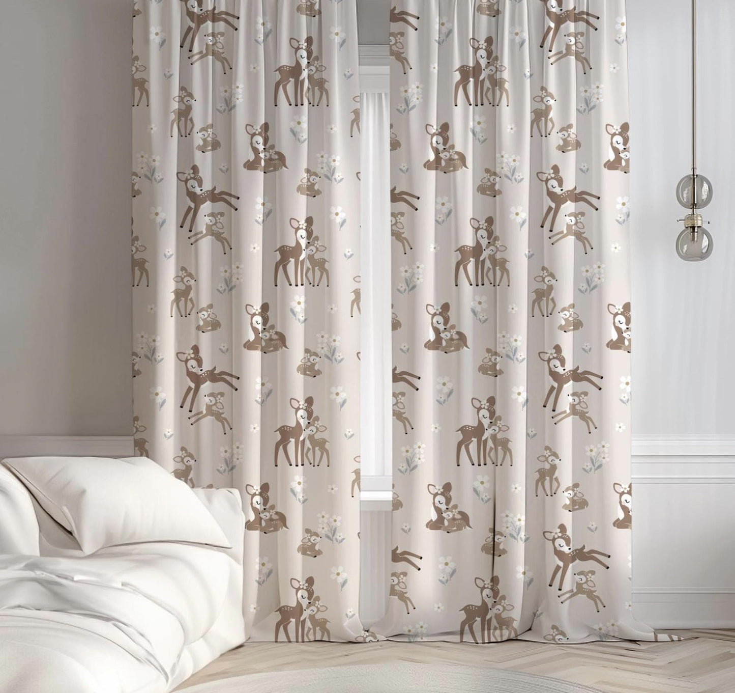 Cute Woodland Deer - Curtains (Standard or Blackout)