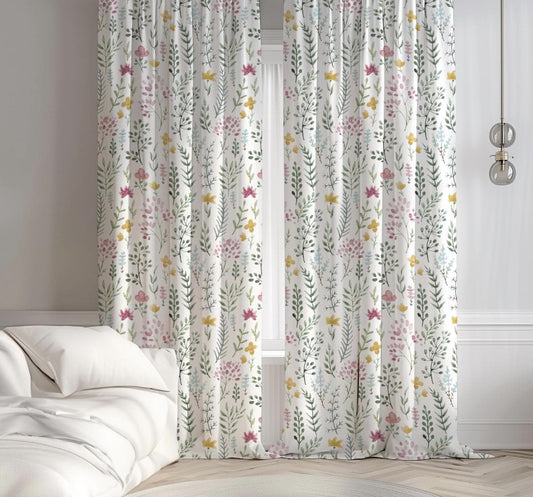 Colourful Flowers - Curtains (Standard or Blackout)