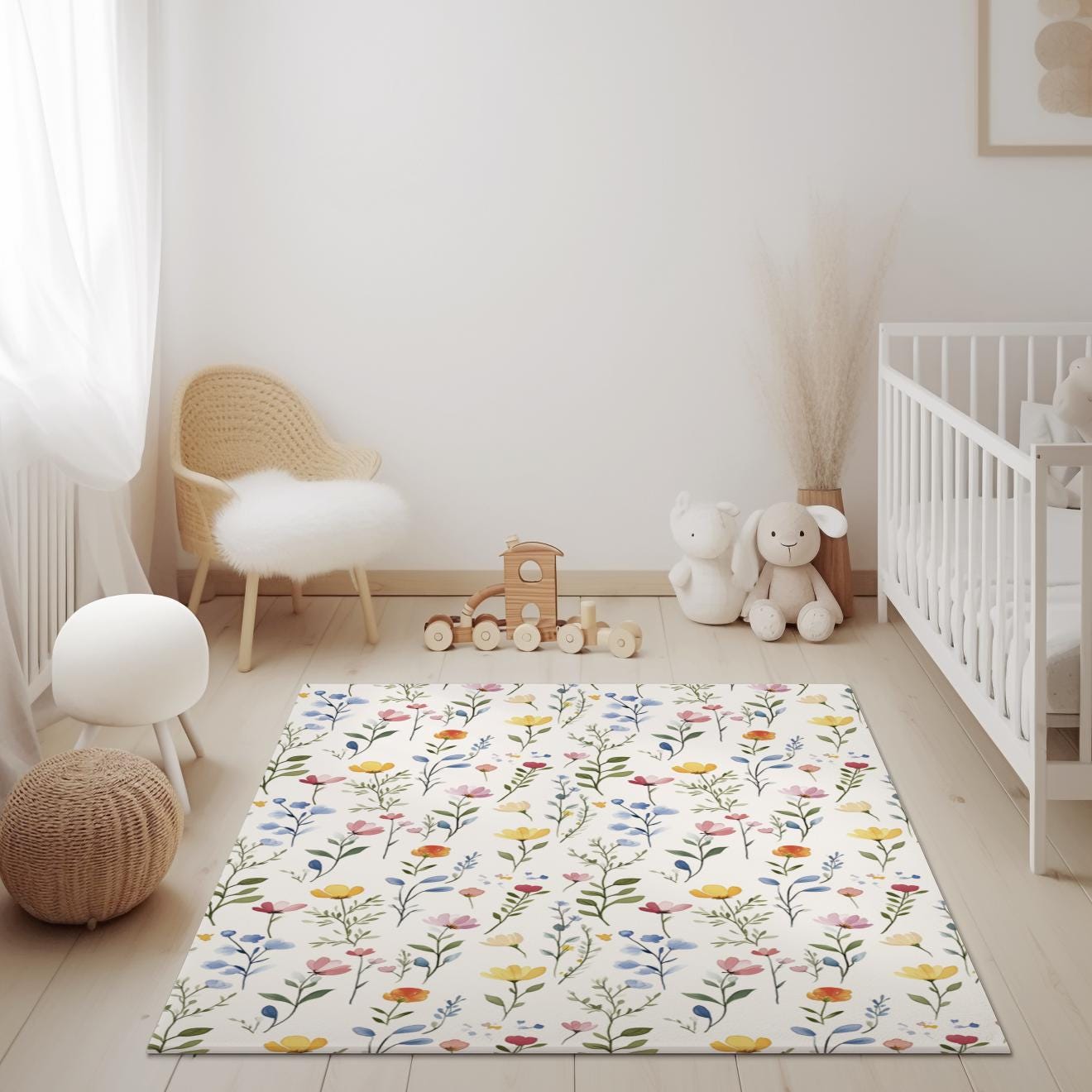 Watercolour Flowers - Rug
