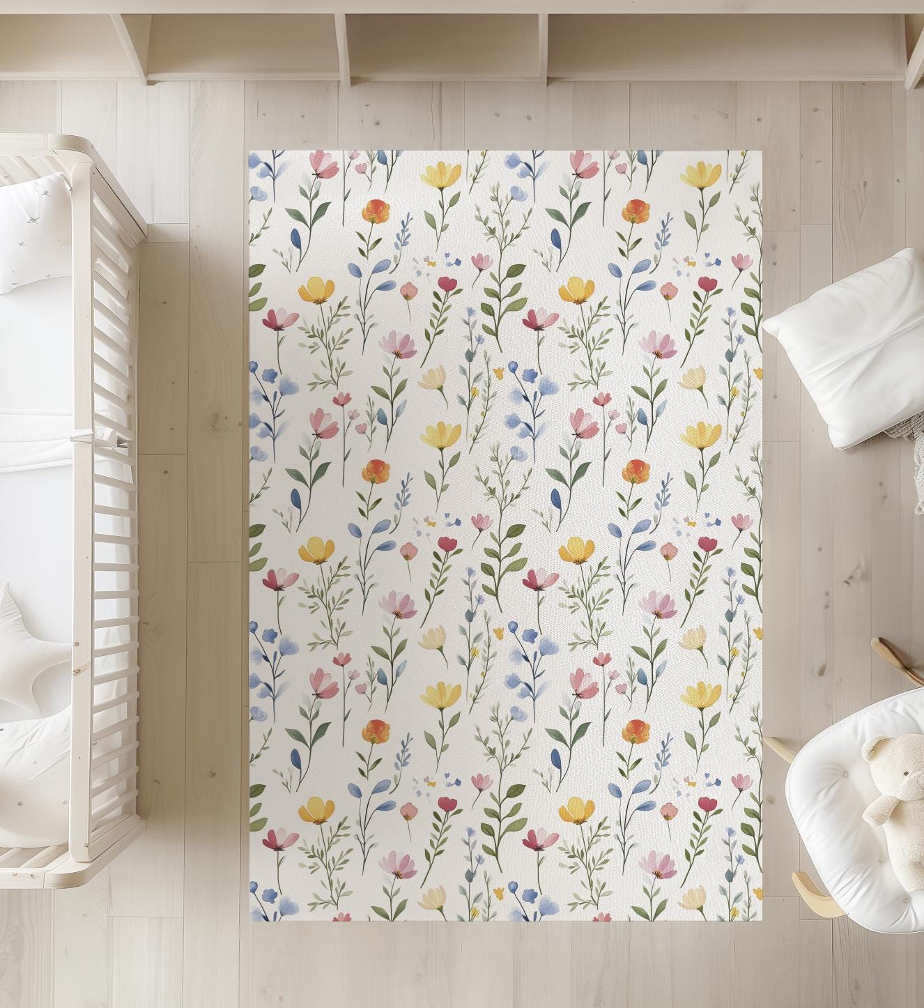 Watercolour Flowers - Rug