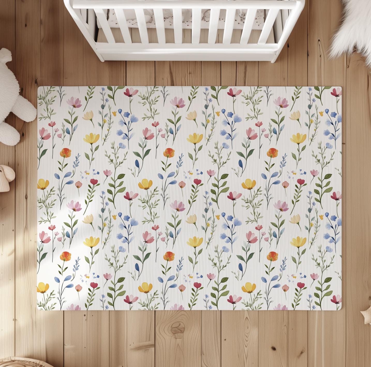 Watercolour Flowers - Rug