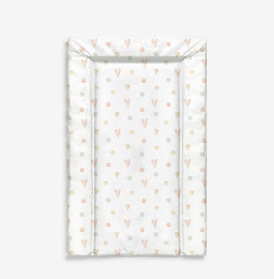 Dainty Love Hearts & Spots - Baby Changing Mat