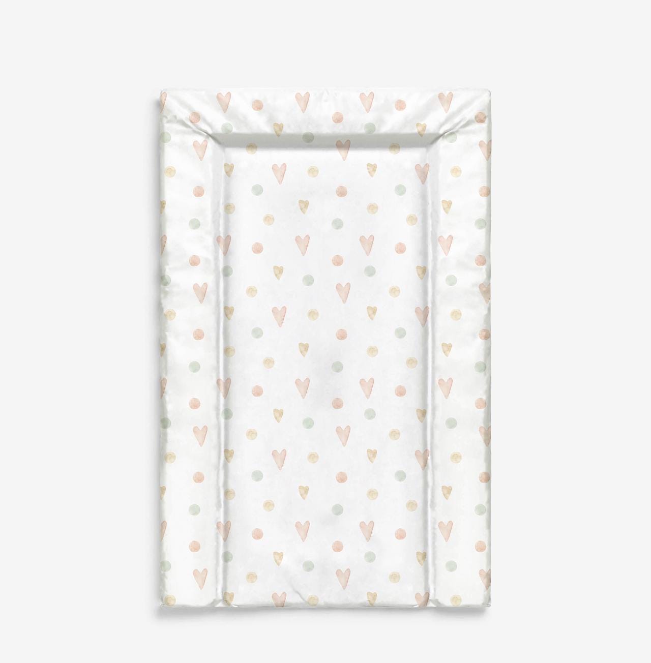 Dainty Love Hearts & Spots - Baby Changing Mat