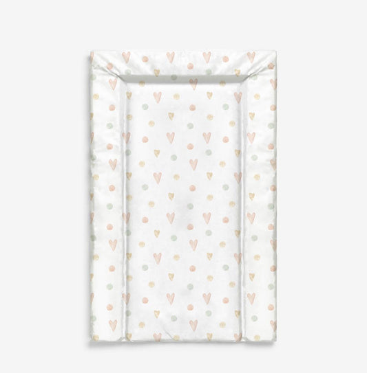 Dainty Love Hearts & Spots - Baby Changing Mat
