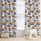 Colourful Trucks and Diggers - Curtains (Standard or Blackout)