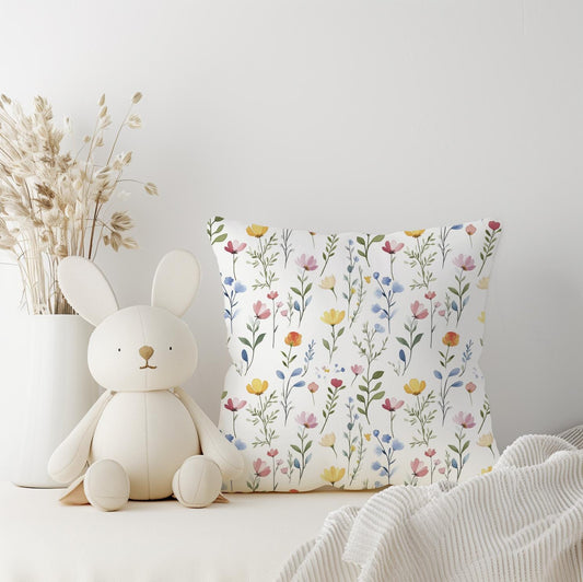 Watercolour Flowers - Square Pillow