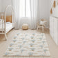 Multiple Hot Air Balloons, Blue - Rug