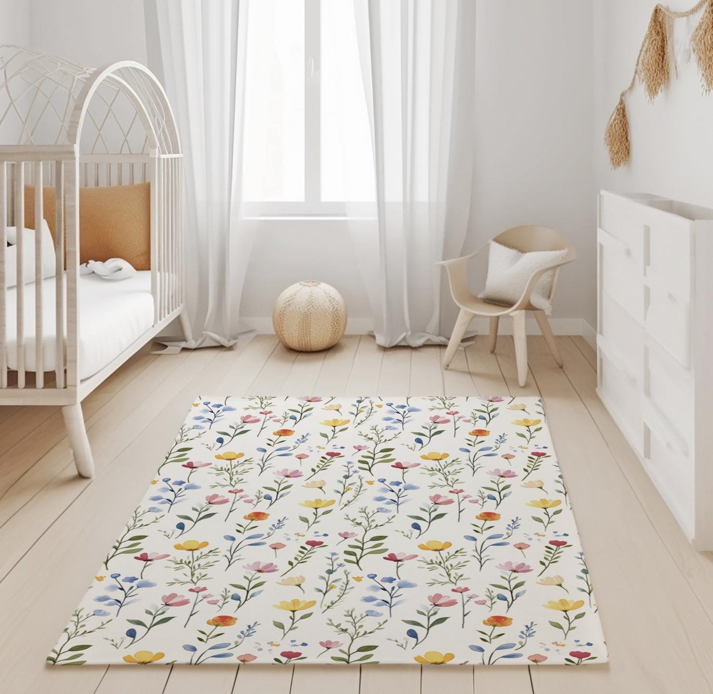 Watercolour Flowers - Rug