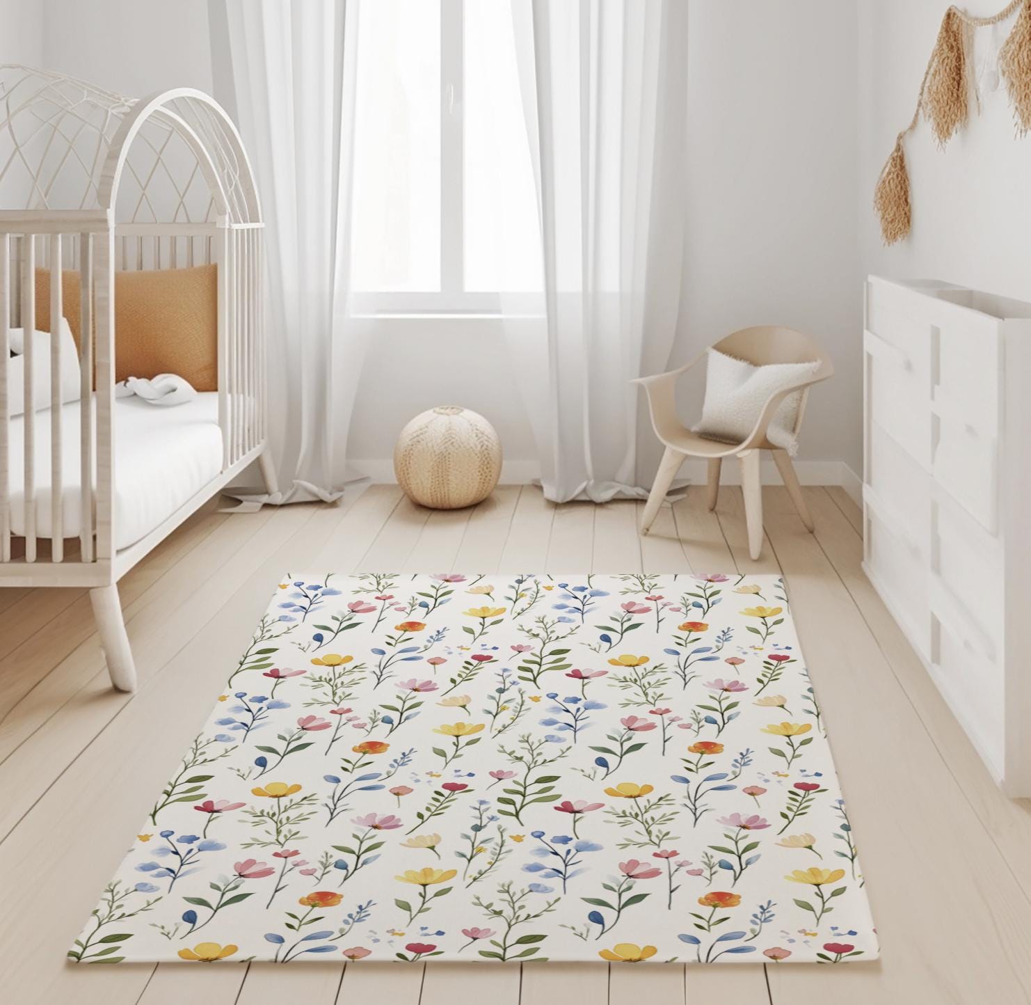 Watercolour Flowers - Rug