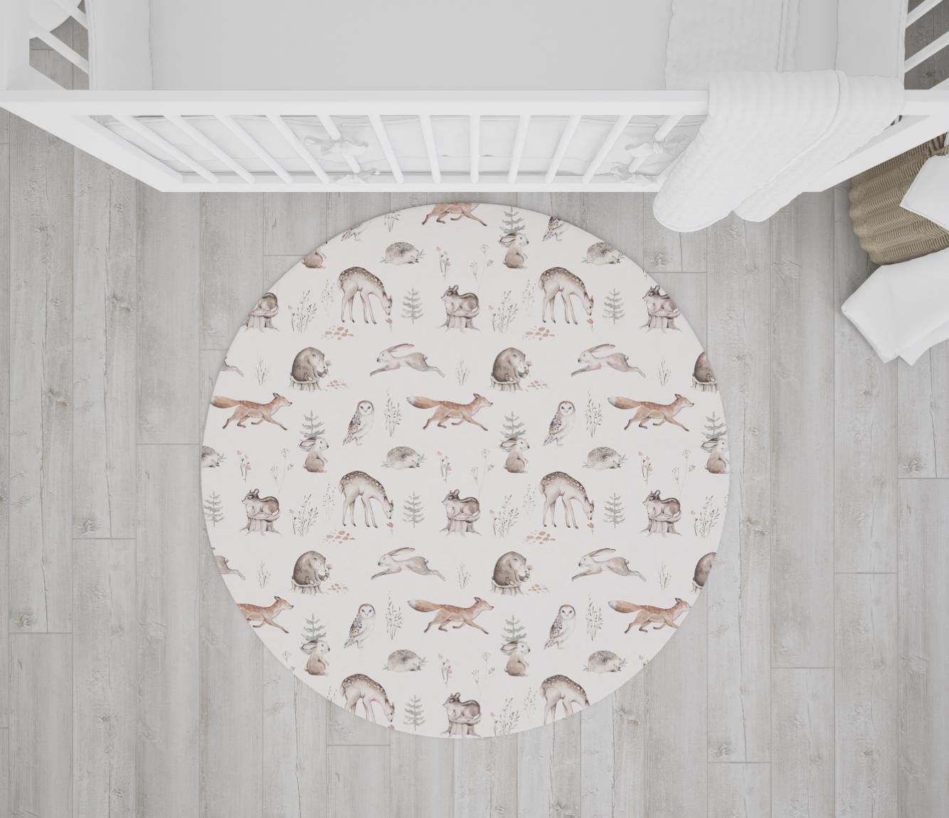 Woodland Hedgehog - Round Rug