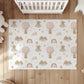Hot Air Balloons Pink with Rainbows & Bears - Rug