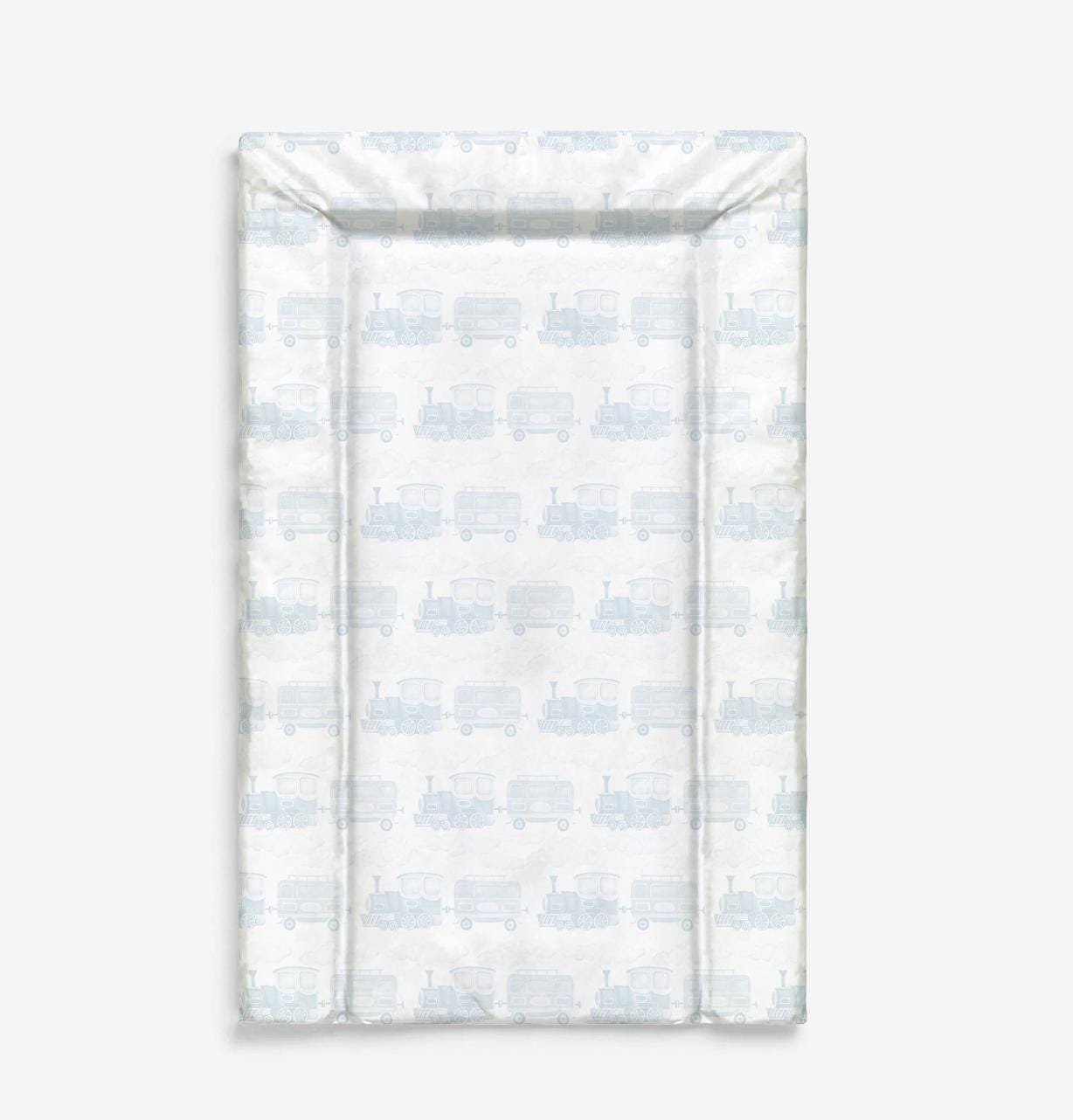 Vintage Train, Blue - Baby Changing Mat