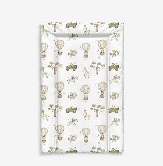Hot Air Balloons with Safari Animals - Baby Changing Mat