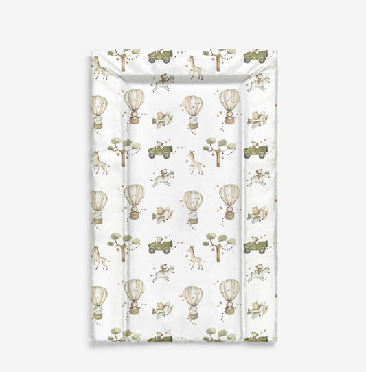 Hot Air Balloons with Safari Animals - Baby Changing Mat