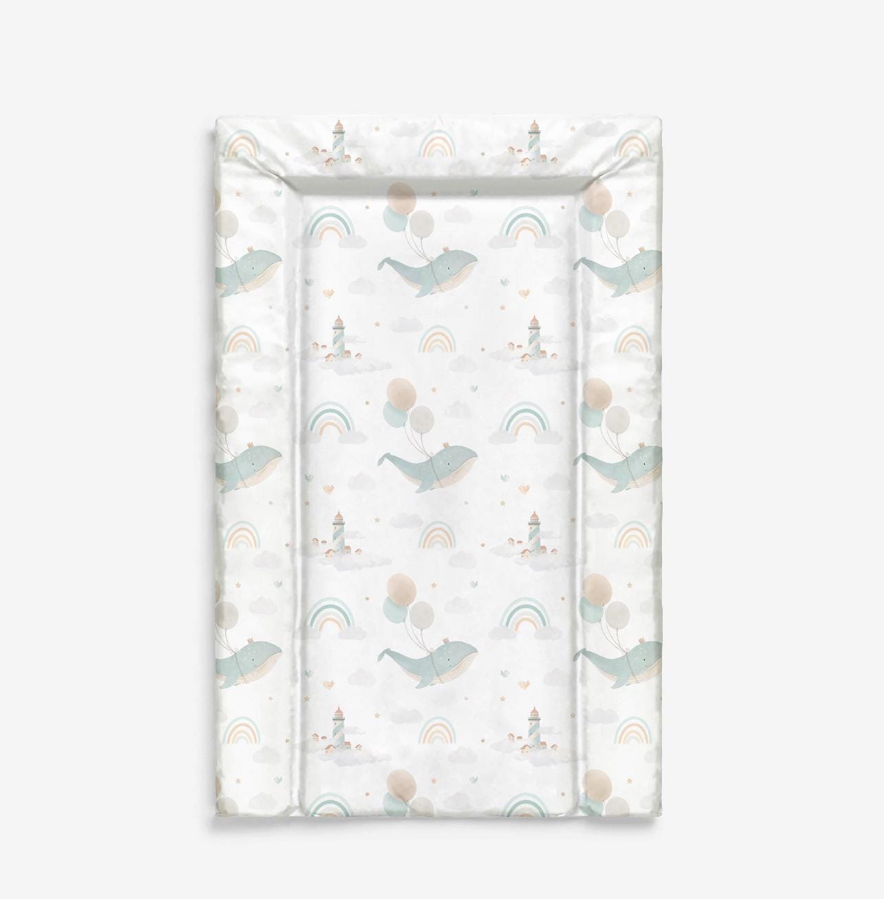 Ocean Whale & Rainbows - Baby Changing Mat