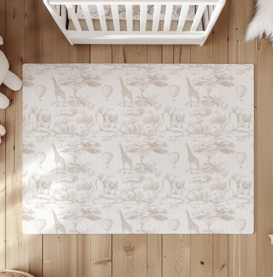 Safari Chinoiserie Toile de Jouy, Beige - Rug