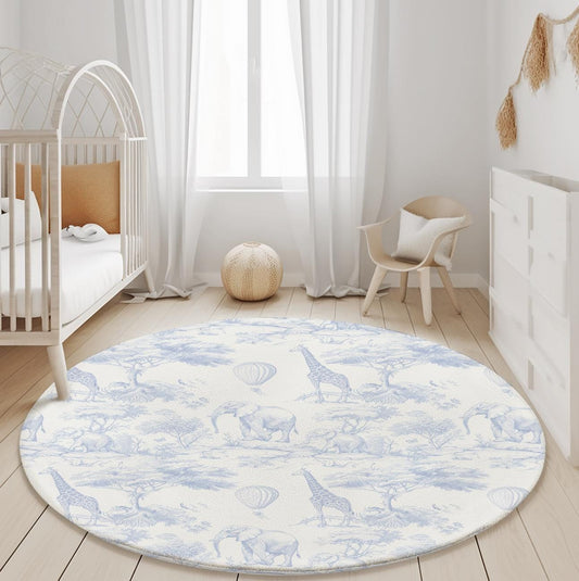 Safari Chinoiserie Toile de Jouy, Blue - Rug