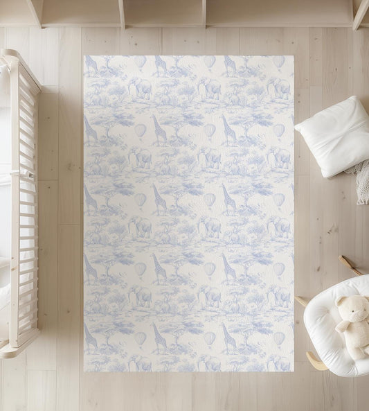 Safari Chinoiserie Toile de Jouy, Blue - Rug