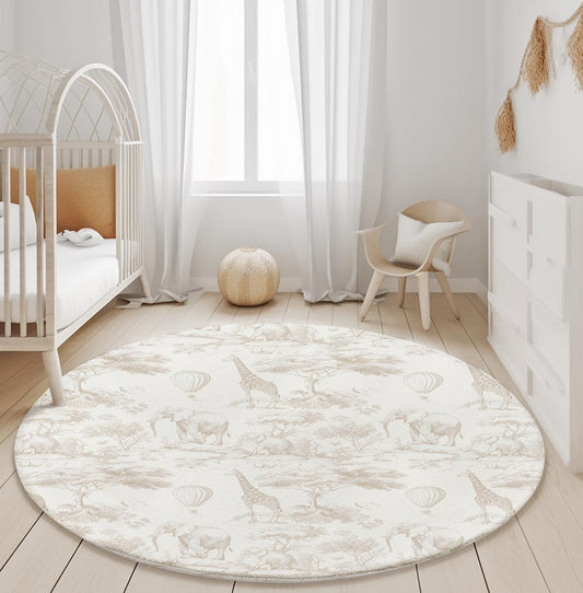 Safari Chinoiserie Toile de Jouy, Beige - Rug