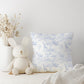 Safari Chinoiserie Toile de Jouy, Blue - Square Pillow