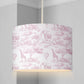 Safari, Chinoiserie Toile de Jouy, Pink - Lampshade