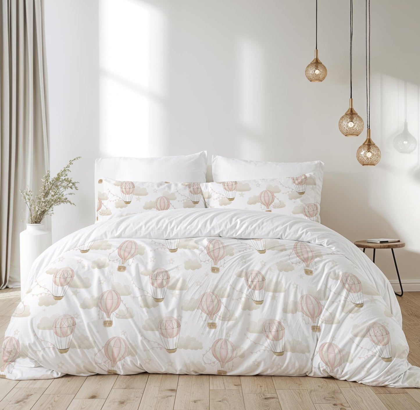 Multiple Hot Air Balloons, Pink - Bedding