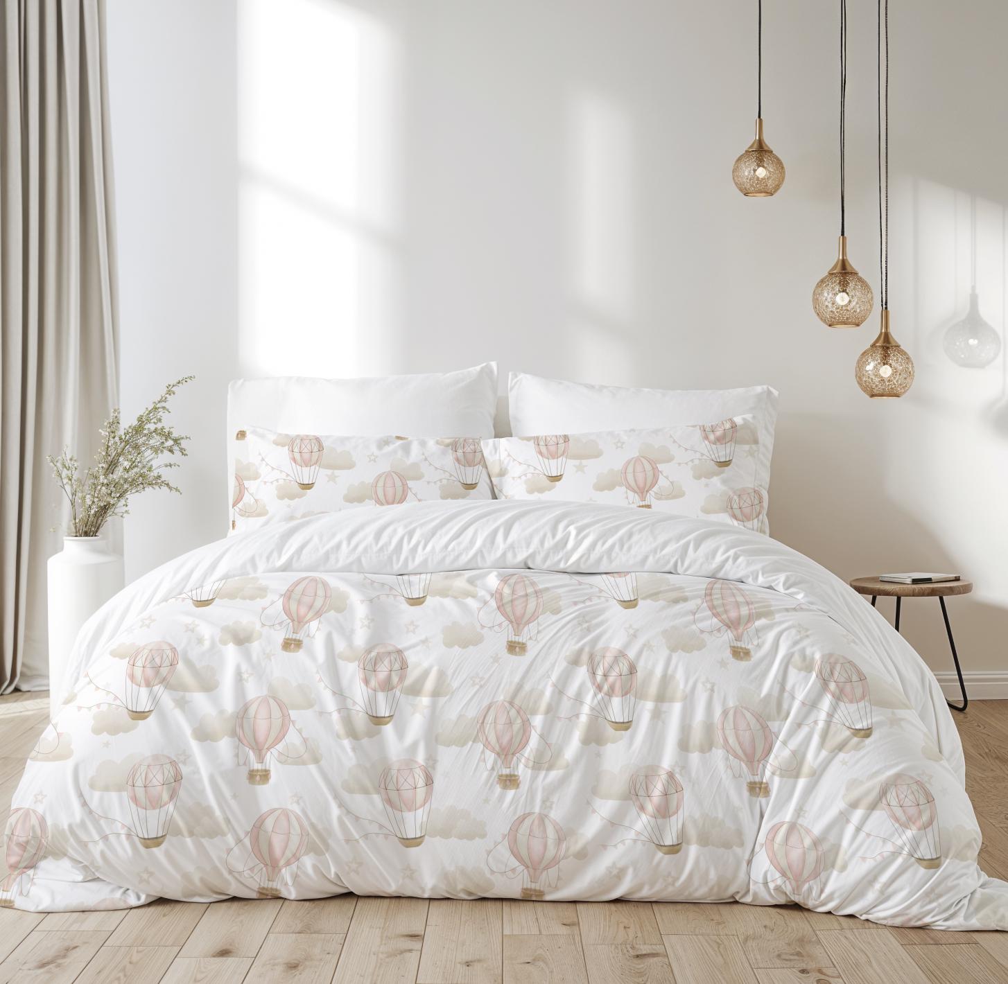 Multiple Hot Air Balloons, Pink - Bedding