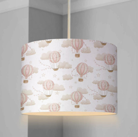 Multiple Hot Air Balloons, Pink- Lampshade