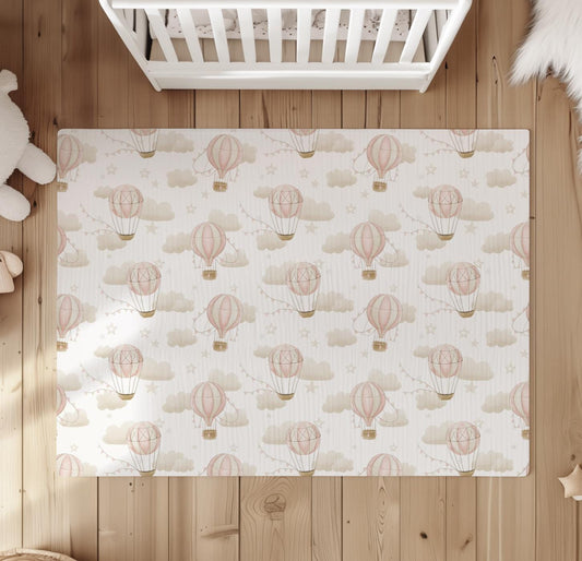 Hot Air Balloons, Pink - Rug