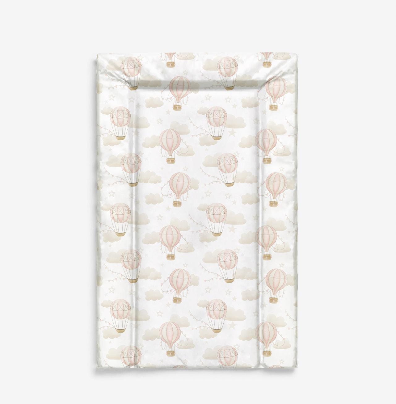 Multiple Hot Air Balloons, Pink - Baby Changing Mat