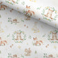 100% Cotton Fabric, Woodland Bears, Fabric, Baby Nursery Fabric, Quilting Fabric, 147cm Wide, Per Meter, Woodland Animals