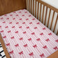 Pink Stripes with Red Bows - Bedding