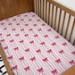 Pink Stripes with Red Bows - Bedding