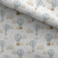 100% Cotton Fabric, Multiple Hot Air Balloon, BLUE, Fabric, Baby Nursery Fabric, Quilting Fabric, 147cm Wide, Meter
