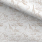 100% Cotton Fabric, Chinoiserie Toile de Jouy Safari - Beige, Fabric, Baby Nursery Fabric, Quilting Fabric, 147cm Wide, Meter
