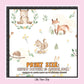 100% Cotton Fabric, Woodland Bears, Fabric, Baby Nursery Fabric, Quilting Fabric, 147cm Wide, Per Meter, Woodland Animals
