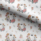 100% Cotton Fabric, Floral Ghost, Halloween, Fabric, Baby Nursery Fabric, Quilting Fabric, 147cm Wide, Meter