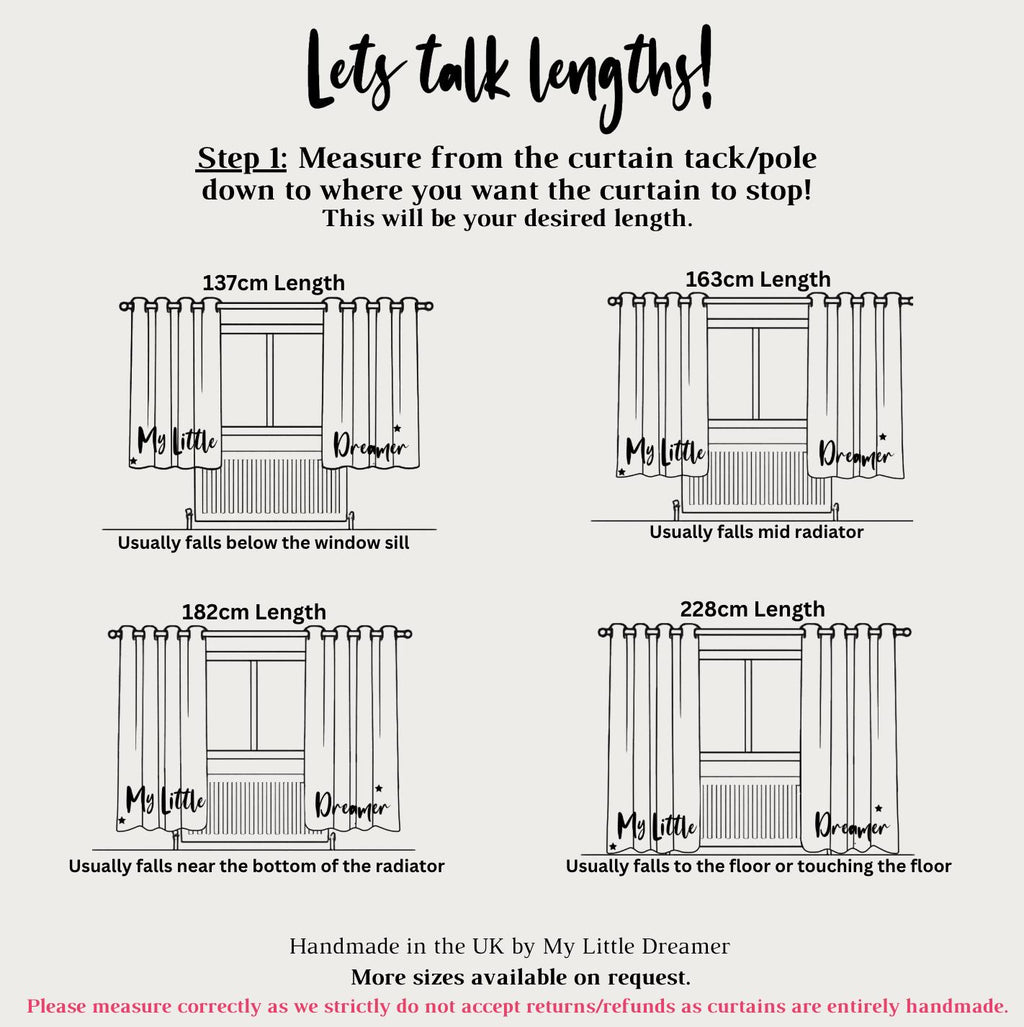 Cute Safari Animal Curtains, Size Width- 117cm (total W-234cm) Length: 135cm, Blackout/Non Blackout, Eyelets, Safari Curtains