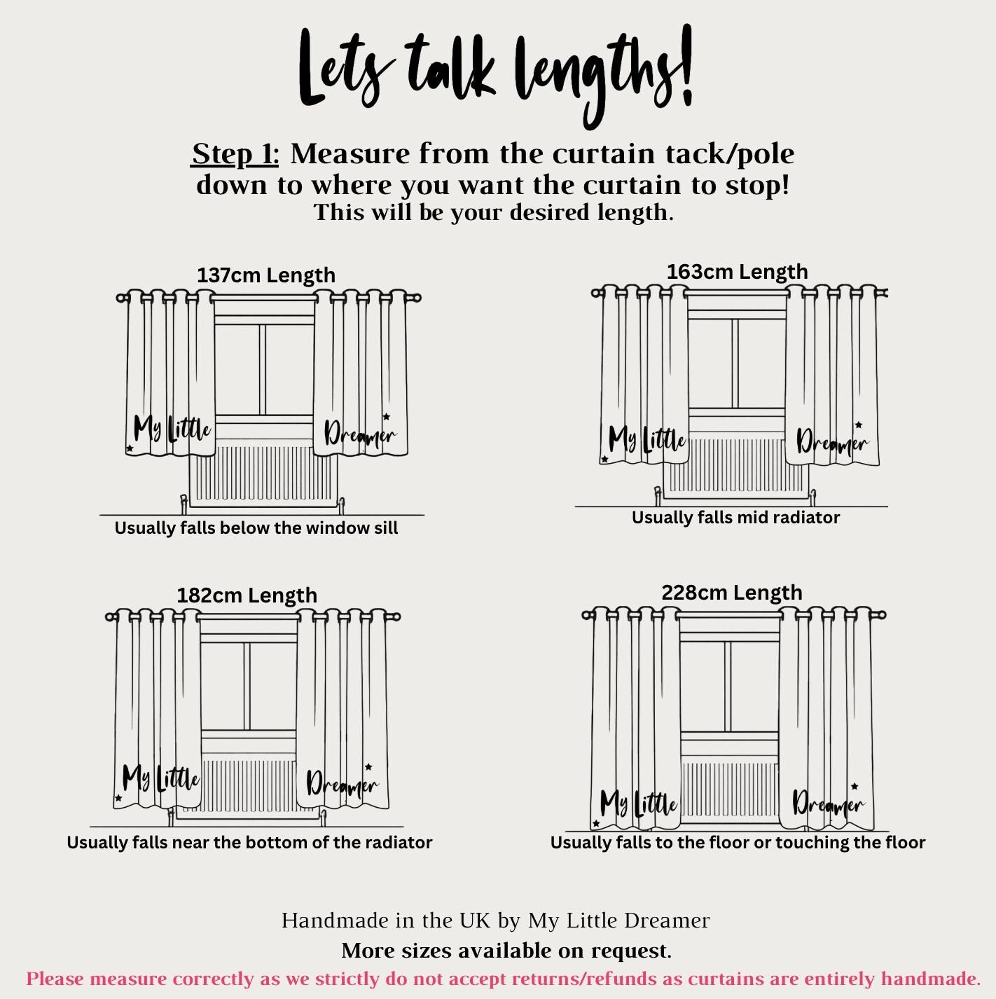 Brown Bears on Clouds - Curtains (Standard or Blackout)