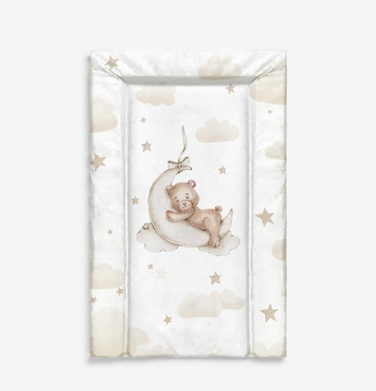 Bear on Clouds, Beige - Baby Changing Mat