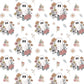 100% Cotton Fabric, Floral Ghost, Halloween, Fabric, Baby Nursery Fabric, Quilting Fabric, 147cm Wide, Meter