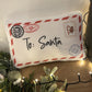 Christmas Plush Pillow, Letter to Santa, Nursery Cushion, Children's Christmas Decor, Gift for Kids, Festive Pillow, Christmas Decorations