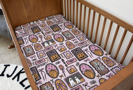 Spooky Halloween Bedding, Modern Halloween, Frames Pumpkin, Ghost, Halloween Duvet Covers, Halloween Fitted Sheets, Kids Bedding