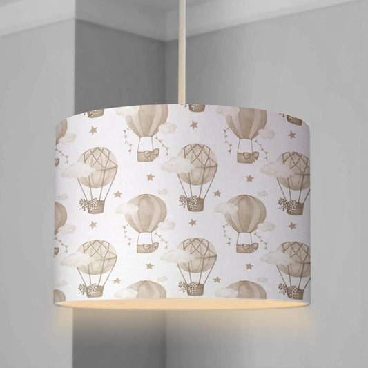 Multiple Hot Air Balloons, Beige - Lampshade