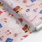 100% Cotton Fabric, Christmas - Jolly Pink, Santa, Presents, Fabric, Quilting Fabric, 147cm Wide, Meter, Festive fabric