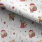 100% Cotton Fabric, Christmas - Watercolour Santa, Presents, Fabric, Quilting Fabric, 147cm Wide, Meter, Festive fabric
